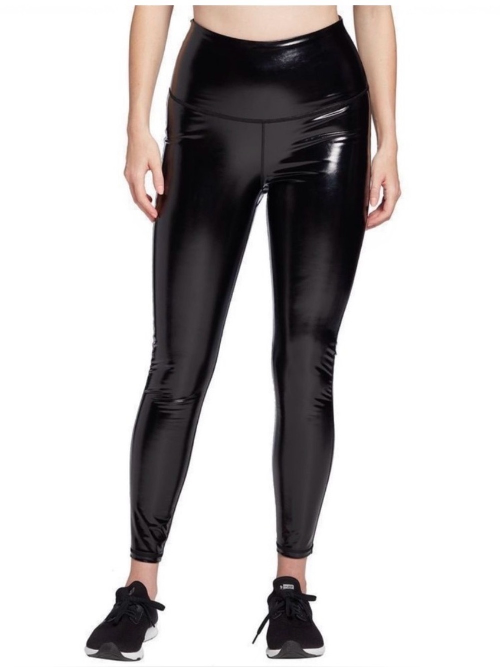 CALIA Sculpt Patent High-Rise Leggings in Pure Black size medium NWT
